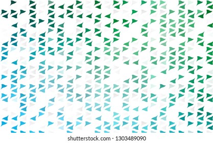 Light Blue, Green vector cover in polygonal style. Decorative design in abstract style with triangles. Template for wallpapers.