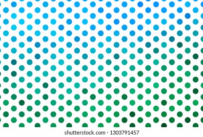 Light Blue, Green vector cover with spots. Abstract illustration with colored bubbles in nature style. Pattern for ads, leaflets.