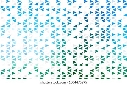 Light Blue, Green vector cover in polygonal style. Illustration with set of colorful triangles. Pattern for busines ad, booklets, leaflets