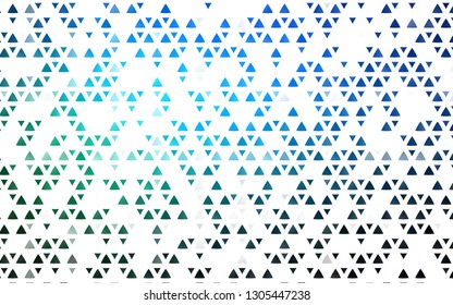 Light Blue, Green vector cover in polygonal style. Beautiful illustration with triangles in nature style. Smart design for your business advert.