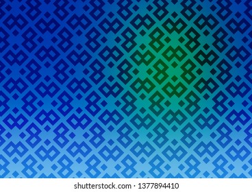 Light Blue, Green vector cover in polygonal style. Abstract gradient illustration with rectangles. Pattern for busines ad, booklets, leaflets
