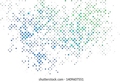 Light Blue, Green vector cover with spots. Beautiful colored illustration with blurred circles in nature style. Pattern for ads, leaflets.