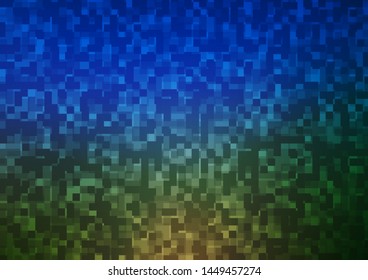 Light Blue, Green vector cover in polygonal style. Abstract gradient illustration with rectangles. The template can be used as a background.