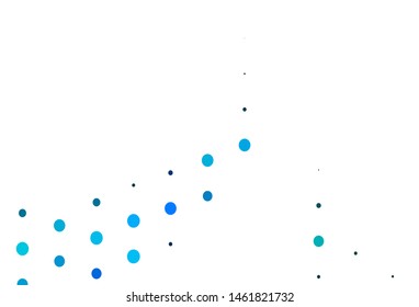 Light Blue, Green vector cover with spots. Modern abstract illustration with colorful water drops. Design for business adverts.