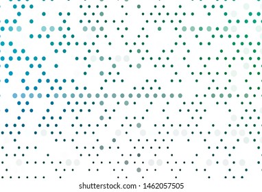 Light Blue, Green vector cover with spots. Blurred decorative design in abstract style with bubbles. Design for posters, banners.