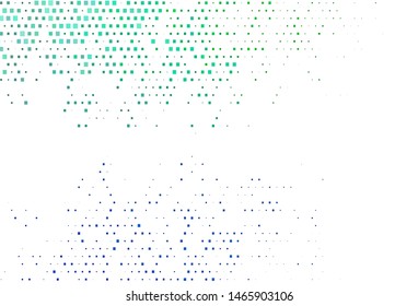 Light Blue, Green vector cover in polygonal style. Illustration with set of colorful rectangles. Pattern for busines ad, booklets, leaflets