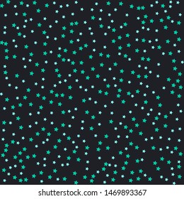 Light blue, green vector cover with beautiful stars. Shining colorful illustration with snow in a christmas style. Pattern for fabric design, wallpaper. starry sky