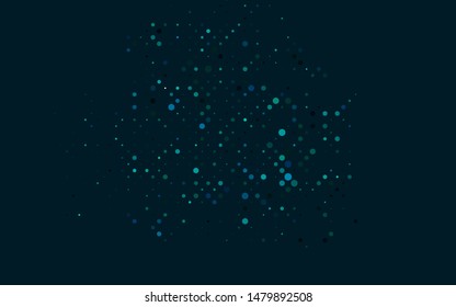 Light Blue, Green vector cover with spots. Blurred bubbles on abstract background with colorful gradient. Design for business adverts.