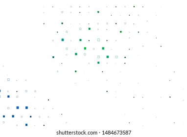 Light Blue, Green vector cover with polygonal style. Modern abstract illustration with colorful rectangles. Pattern for busines booklets, leaflets.
