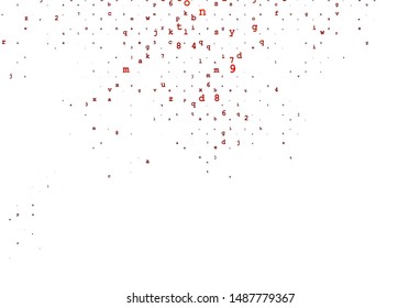 Light Blue, Green vector cover with english symbols. Colored alphabet signs with gradient on white background. The pattern can be used as ads, poster, banner for books.