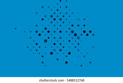 Light Blue, Green vector cover with spots. Blurred decorative design in abstract style with bubbles. Design for business adverts.
