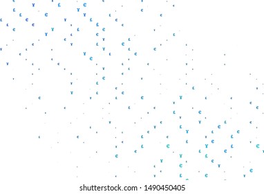 Light Blue, Green vector cover with EUR, JPY, GBP signs. Modern abstract illustration with symbols of money. The pattern can be used for ad, booklets, leaflets of banks.