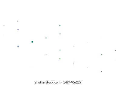 Light Blue, Green vector cover with polygonal style. Rectangles on abstract background with colorful gradient. Best design for your ad, poster, banner.