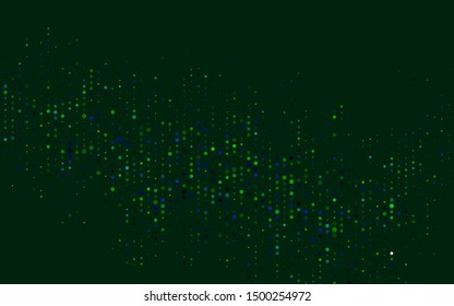 Light Blue, Green vector cover with spots. Blurred decorative design in abstract style with bubbles. Design for business adverts.