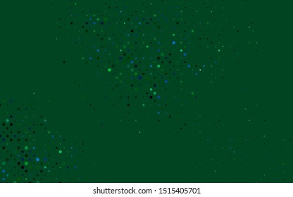 Light Blue, Green vector cover with spots. Abstract illustration with colored bubbles in nature style. Pattern for ads, booklets.