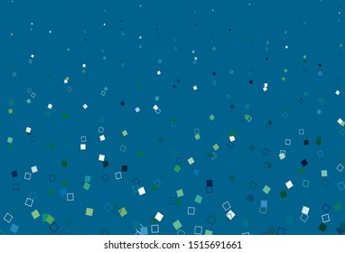Light Blue, Green vector cover with polygonal style. Modern abstract illustration with colorful rectangles. Pattern for websites, landing pages.