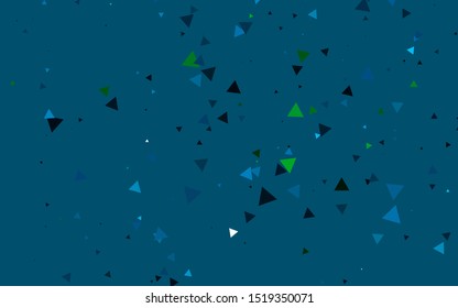 Light Blue, Green vector cover in polygonal style. Abstract gradient illustration with triangles. Pattern for busines ad, booklets, leaflets