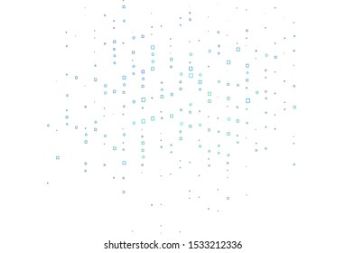 Light Blue, Green vector cover with polygonal style. Beautiful illustration with rectangles and squares. Smart design for your business advert.