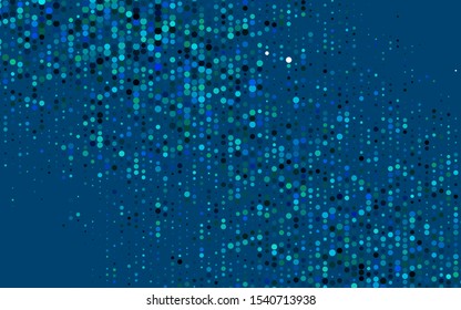 Light Blue, Green vector cover with spots. Beautiful colored illustration with blurred circles in nature style. Pattern of water, rain drops.