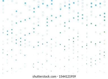 Light Blue, Green vector cover with polygonal style. Illustration with set of colorful rectangles. Pattern for commercials.