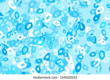 Light Blue, Green vector cover with spots. Blurred decorative design in abstract style with bubbles. Completely new template for your brand book.
