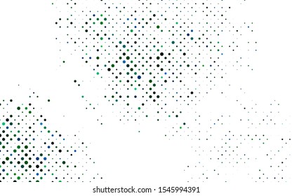 Light Blue, Green vector cover with spots. Abstract illustration with colored bubbles in nature style. Pattern for ads, booklets.