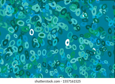 Light Blue, Green vector cover with spots. Modern abstract illustration with colorful water drops. Design for posters, banners.