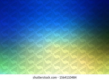 Light Blue, Green vector cover with polygonal style. Illustration with set of colorful triangles. Modern template for your landing page.