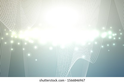 Light Blue, Green vector cover with happy holiday ribbons. Beautiful colored illustration with ribbon in celebration style. New design for ad, poster, banner of your Party.