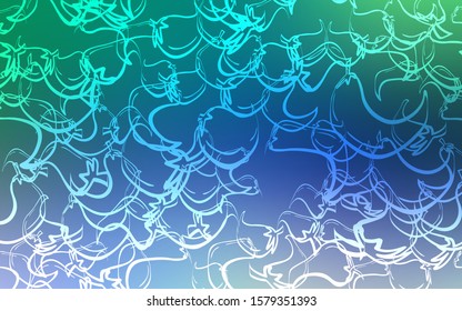 Light Blue, Green vector cover with chili peppers. peppers on blurred abstract background with colorful gradient. Template for meal cooking in kitchen.