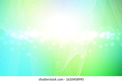 Light Blue, Green vector cover with happy holiday ribbons. Blurred decorative design in anniversary style with confetti. The template can be used as a background for postcards.