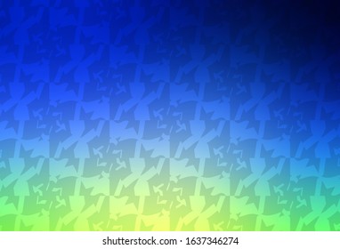 Light Blue, Green vector cover with small and big stars. Blurred decorative design in simple style with stars. Best design for your ad, poster, banner.