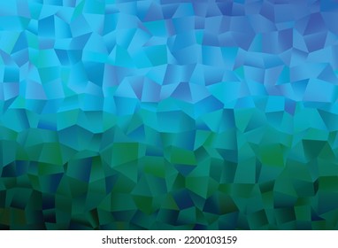 Light Blue, Green vector cover with polygonal style. Illustration with set of colorful rectangles. Best design for your ad, poster, banner.