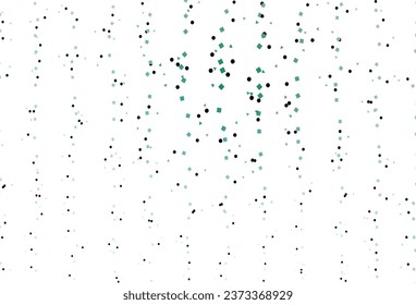 Hellblau, grüne Vektorgrafik im polygonalen Stil mit Kreisen. Kreise, Linien, Rhombus mit buntem Farbverlauf. Muster für Werbespots.