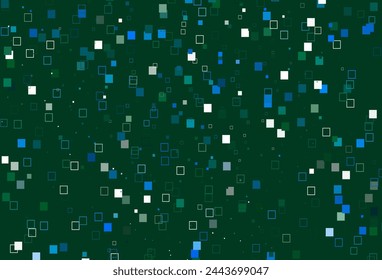 Light Blue, Green vector cover with polygonal style. Decorative design in abstract style with rectangles. Pattern for websites, landing pages.