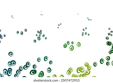 Light Blue, Green vector cover with spots. Abstract illustration with colored bubbles in nature style. Design for posters, banners.