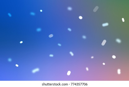 Light Blue, Green vector cover with beautiful snowflakes. Shining colored illustration with snow in christmas style. The pattern can be used for new year leaflets.