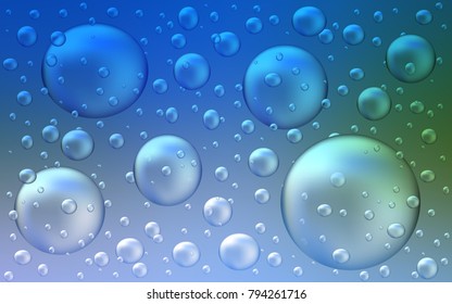 Light Blue, Green vector cover with spots. Modern abstract illustration with colorful water drops. New design for ad, poster, banner of your website.