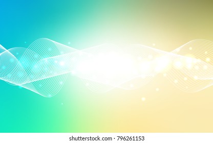 Light Blue, Green vector cover with happy holiday ribbons. Beautiful colored illustration with ribbon in celebration style. The template can be used as a background for postcards.