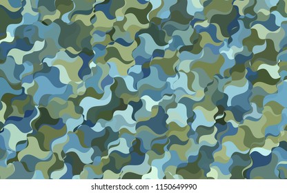 Light Blue, Green vector crooked abstract template. blurred geometric sample with gradient.  The textured pattern can be used for background.