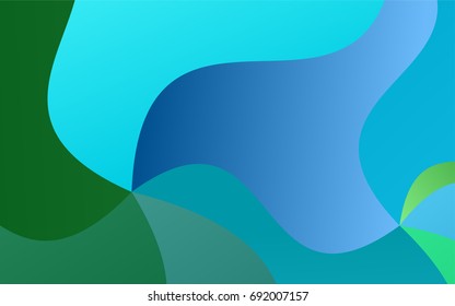 Light Blue, Green vector crooked abstract template. An elegant bright illustration with gradient. The elegant pattern can be used as part of a brand book.