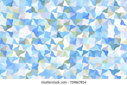 Light Blue, Green vector crooked abstract template. Glitter abstract illustration with wry lines. The elegant pattern can be used as part of a brand book.