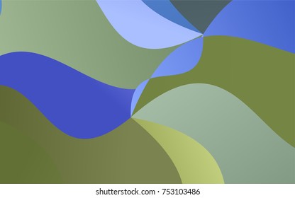 Light Blue, Green vector crooked abstract pattern. A sample with blurred shapes. Brand-new design for your business.