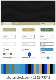 Light Blue, Green vector design ui kit with curved circles. Colorful abstract illustration with gradient lines. This sample is for your landing page.