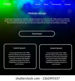 Light Blue, Green vector design ui kit with universe stars. Colorful Style guide with stars on abstract background. This sample is for your website.