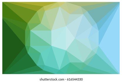 Light Blue, Green vector diamond Pattern. Geometric Gemstone sample. Repeating template with a gem in center. Jewelry gems texture for your design. Pattern can be used for background.