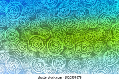 Light Blue, Green vector doodle blurred pattern. Colorful illustration in doodle style with roses. The template can be used as a background for cell phones.