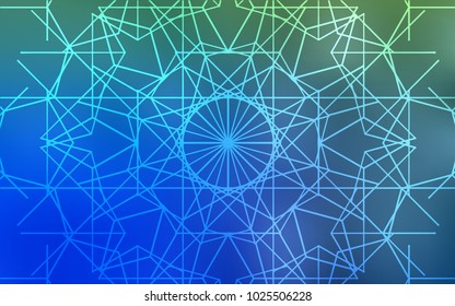 Light Blue, Green vector doodle blurred background. Modern geometrical abstract illustration with doodles drawn by child. The completely new template can be used for your brand book.