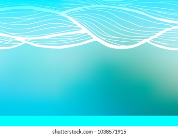 Light Blue, Green vector doodle blurred background. Brand-new colored illustration in blurry style with doodles. The pattern can be used for coloring books and pages for kids.