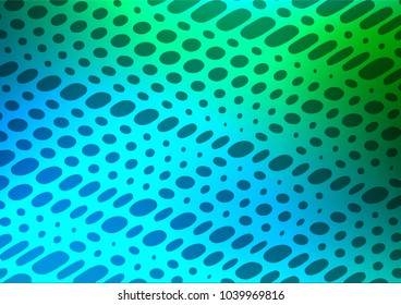Light Blue, Green vector doodle blurred background. Blurred decorative design in Indian style with Zen tangles. The elegant pattern can be used as a part of a brand book.